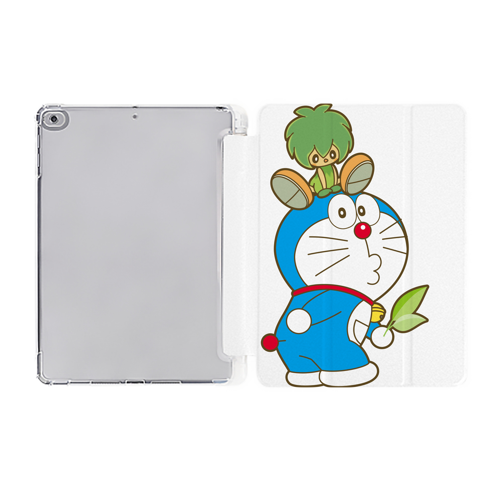 （画像用） ドラえもん Doraemon IPad ケース ペン収納付き 三つ折りスタンド PUレザー×シリコン 対応機種9.5/10.5/10.9インチ